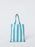 John Lewis teal stripe cotton tote bag - British product