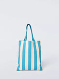 John Lewis teal stripe cotton tote bag - British product