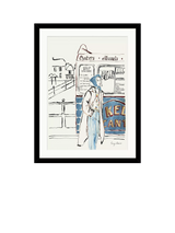 John Lewis John Lewis Lucy Deaner 'Fashion by the Sea' Framed Print, 42 x 32cm- Buy online at McGrocer