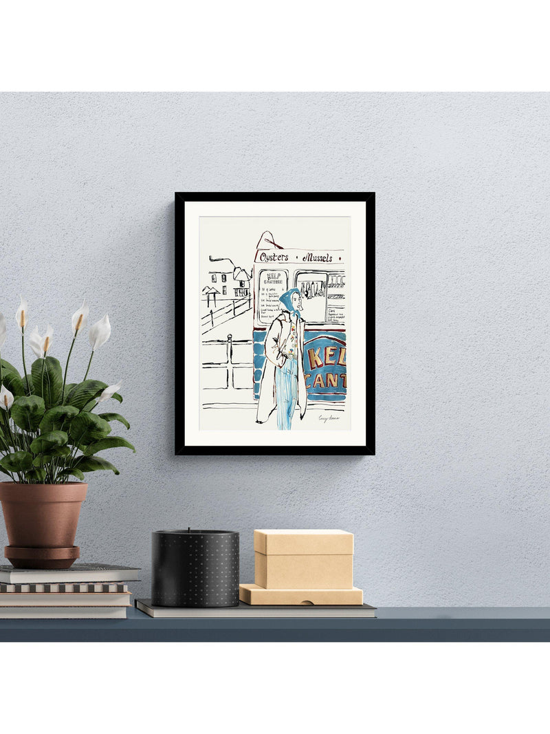 John Lewis Lucy Deaner print Fashion by the Sea 42x32cm British product