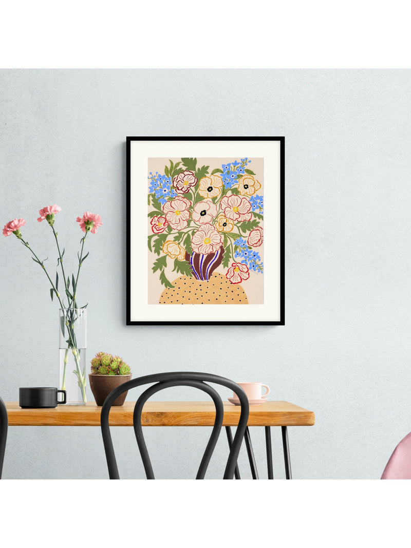 John Lewis framed floral print peonies 62x52cm - British product