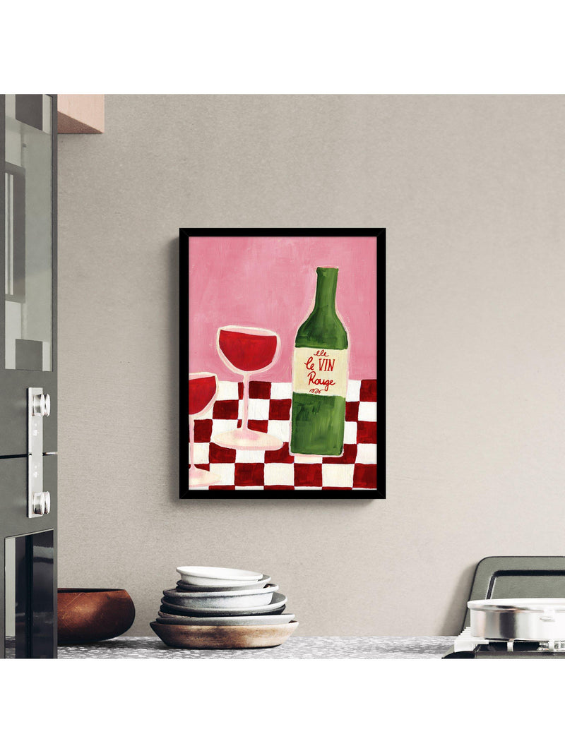 John Lewis Emily Daborn Le Vin Rouge framed print 42x32cm pink multi - British product