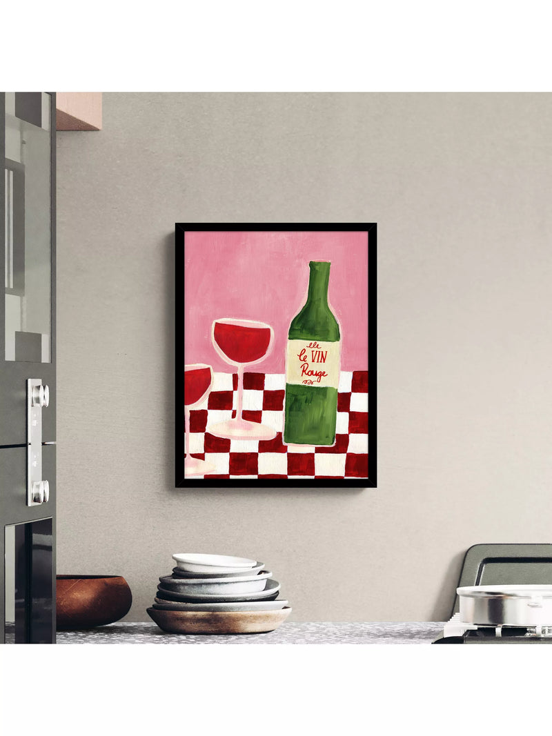 John Lewis Emily Daborn Le Vin Rouge framed print 42x32cm pink multi - British product
