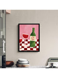 John Lewis Emily Daborn Le Vin Rouge framed print 42x32cm pink multi - British product