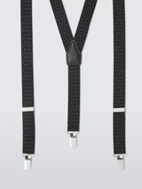 John Lewis John Lewis Spot Pattern Narrow Braces Black- Buy online at McGrocer