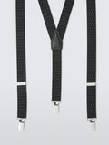 John Lewis spot pattern narrow braces black - British product