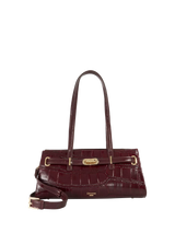 John Lewis Dune London Depend Leather Shoulder Bag Burgundy- Buy online at McGrocer