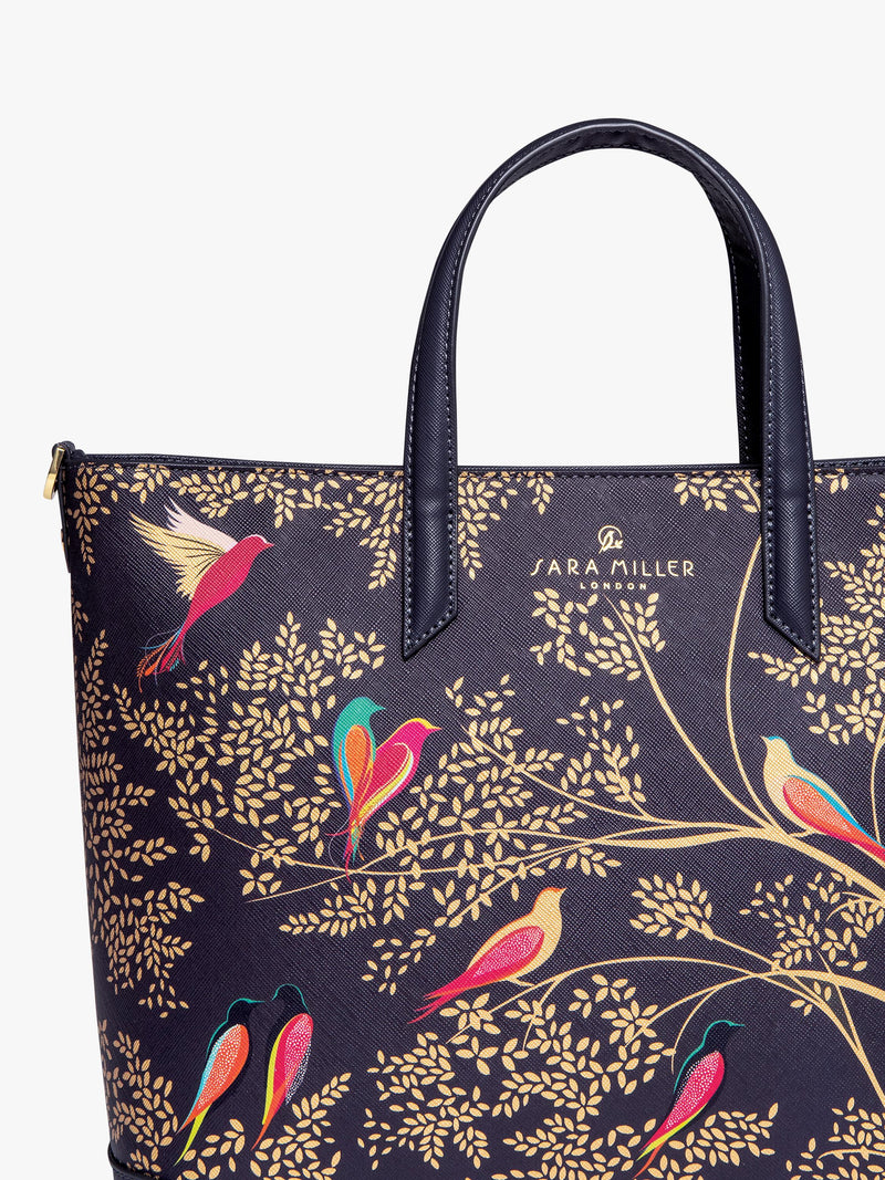 Sara Miller medium tote bag smokey bluebirds (British brand)