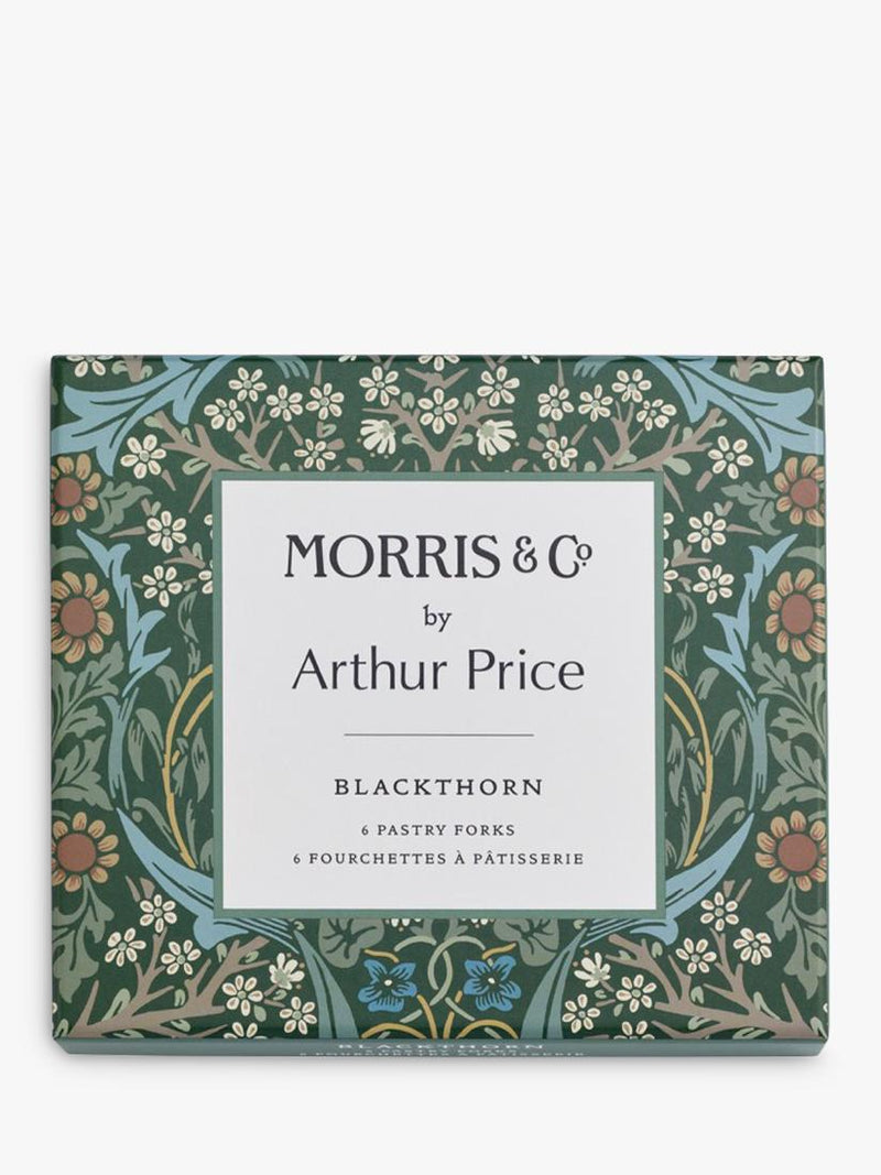 Morris & Co Blackthorn pastry forks set of 6 (British brand)
