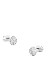 John Lewis TUTTI Whisper Mini Textured Disc Stud Earrings Silver- Buy online at McGrocer