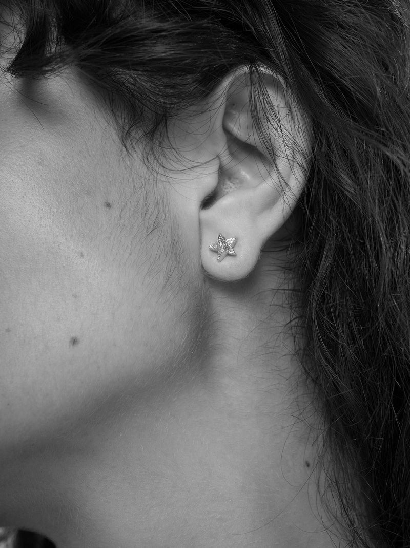 TUTTI Cosma star stud earrings silver - British product