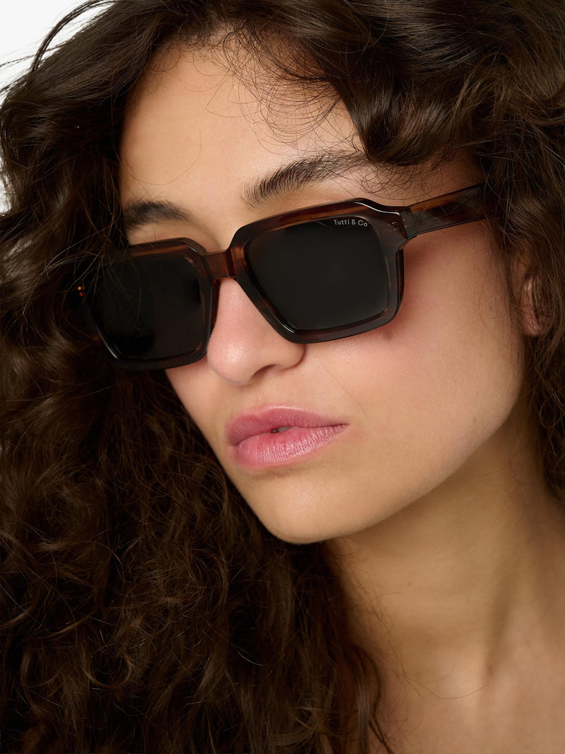 TUTTI Cove polarised rectangular sunglasses - British product