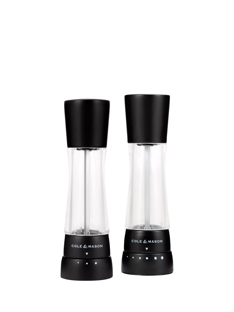 Cole & Mason Derwent salt and pepper mill set matt black - British product