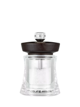 John Lewis Cole & Mason Holborn Acrylic & Beech Wood Salt Mill, Clear/Chocolate Brown, 9cm- Buy online at McGrocer