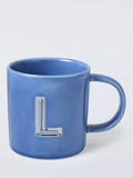 John Lewis Embossed Alphabet Fine China Mug 320ml