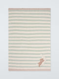 John Lewis green bear stripe blanket 75x100 cm (British brand)