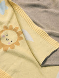 John Lewis knitted blanket yellow for Moses basket, UK version