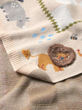 John Lewis safari knitted blanket 75x100 cm, imported from the UK