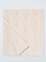 John Lewis John Lewis Scallop Trim Knitted Blanket 80x100 cm- Buy online at McGrocer