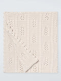John Lewis scallop trim knitted blanket 80x100 cm - British product