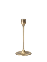 John Lewis Neptune Heddon Large Candlestick, Brass, H19cm- Buy online at McGrocer