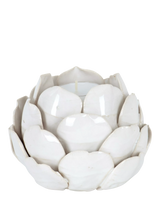 John Lewis Neptune Suthfield Small Stoneware Artichoke Tealight Candle Holder, Off White- Buy online at McGrocer