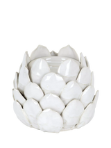 John Lewis Neptune Suthfield Medium Stoneware Artichoke Tealight Candle Holder, Off White- Buy online at McGrocer