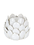 Neptune stoneware artichoke tealight candle holder off white, UK version