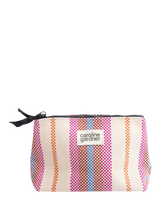 John Lewis Caroline Gardner Check Stripe Makeup Bag- Buy online at McGrocer