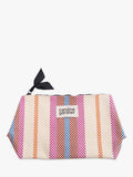 Caroline Gardner makeup bag check stripe large (British brand)