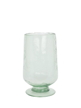 John Lewis Neptune Raynes Large Hammered Glass Hurricane Vase, Green, 30.5cm- Buy online at McGrocer