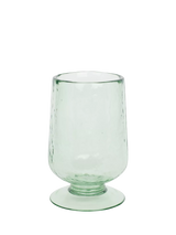 John Lewis Neptune Raynes Medium Hammered Glass Hurricane Vase, Green, 22cm- Buy online at McGrocer