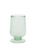 Neptune hammered glass hurricane vase green 22cm, imported from the UK