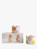 Caroline Gardner check stoneware egg cups pack of 2, UK version