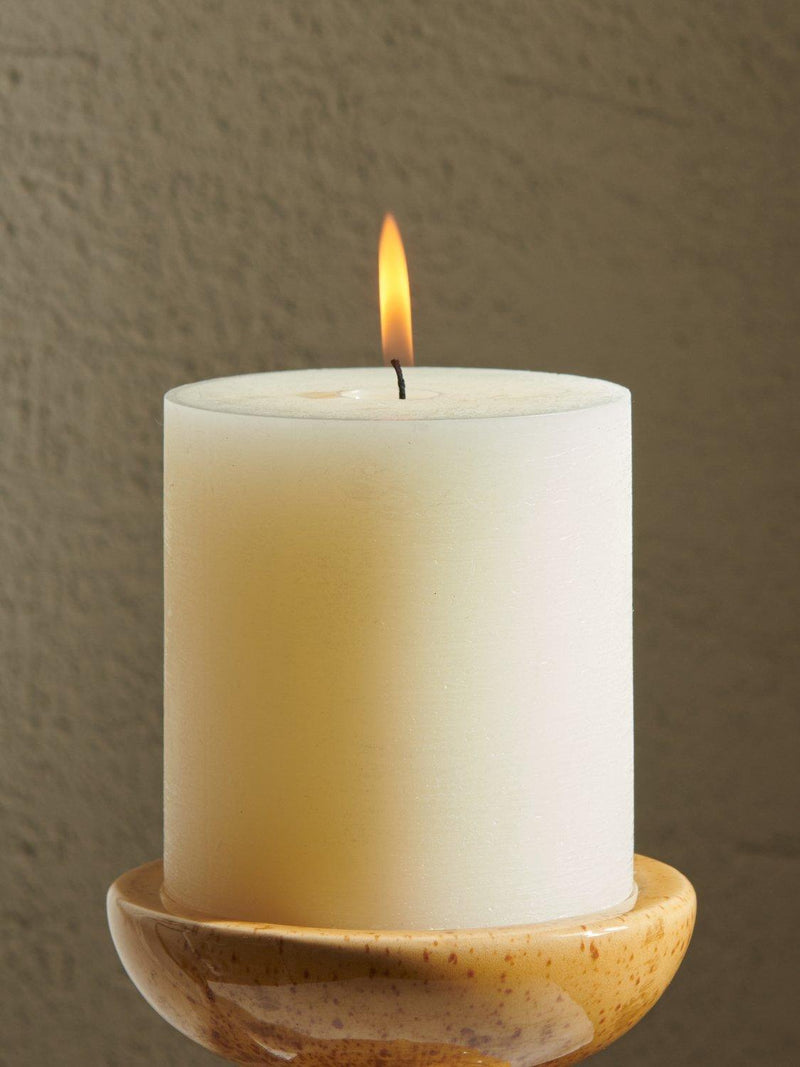 Neptune unscented wax pillar candle 680g (British brand)