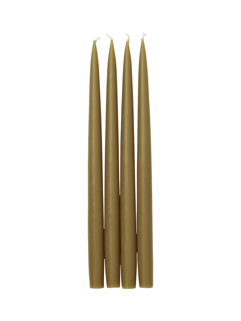 Neptune olive dinner candles pack of 4, UK version