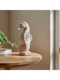 Neptune small terracotta seahorse ornament 31cm (British brand)