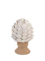 John Lewis Neptune Suthfield Large Stoneware Artichoke Ornament, Off White- Buy online at McGrocer