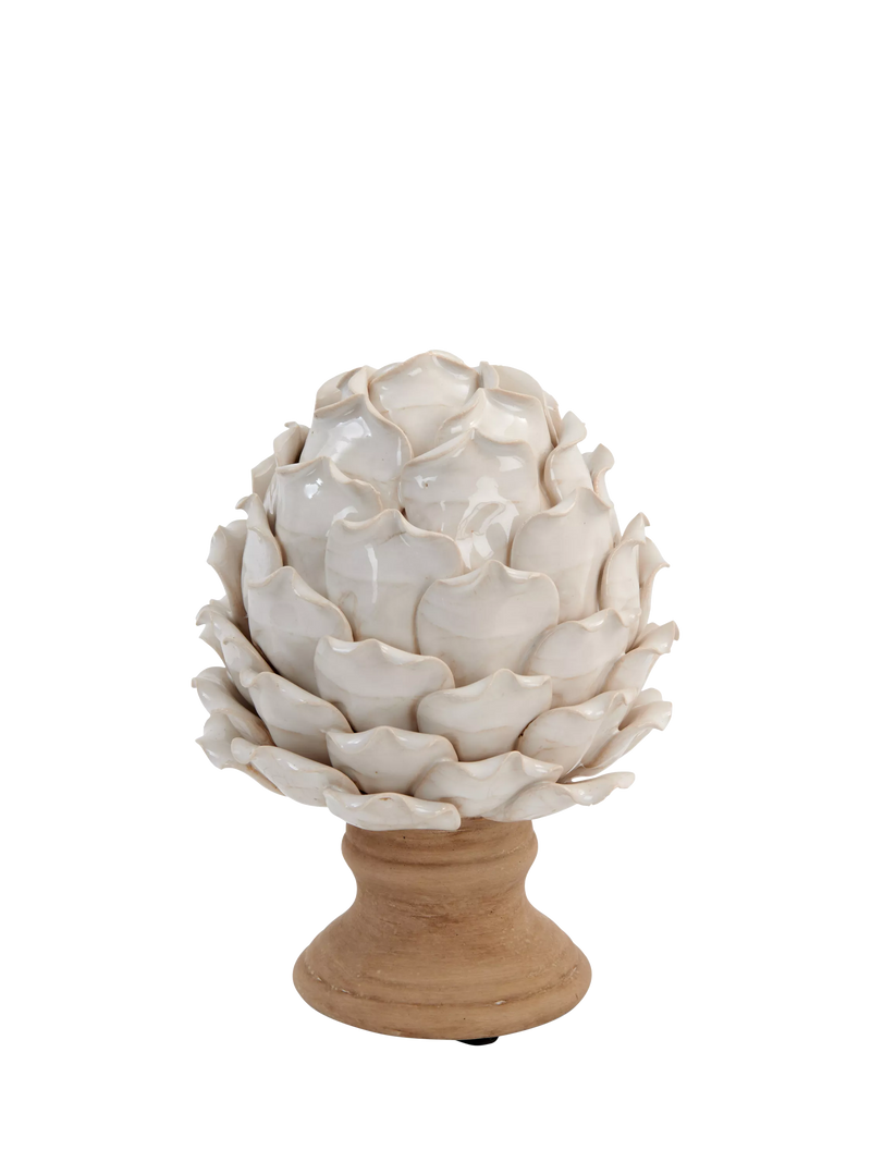Neptune Suthfield small stoneware artichoke ornament off white, UK version