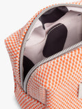 Caroline Gardner mini cosmetic bag orange checks, UK version