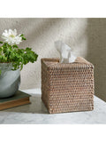 Neptune rattan tissue box natural white washed 14cm (British brand)