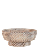 John Lewis Neptune Ashcroft Rattan Fruit Bowl 30cm Natural White Washed- Buy online at McGrocer