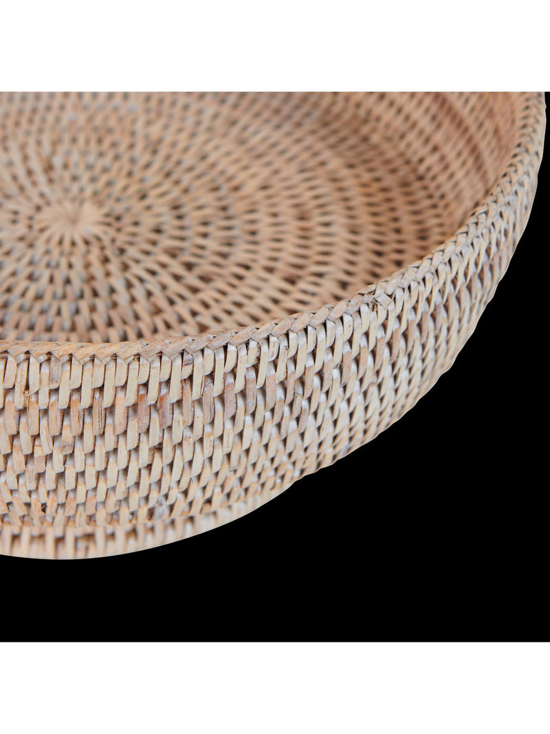 Neptune rattan fruit bowl natural white washed 30cm, UK version