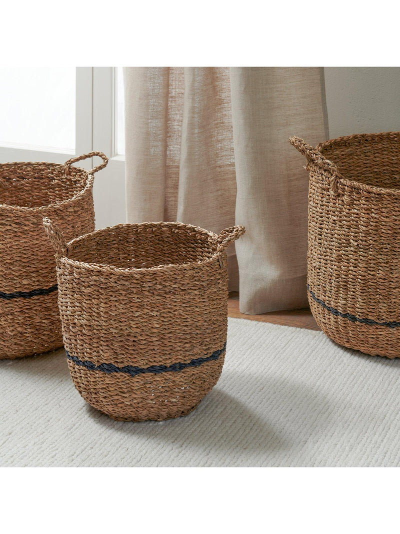 Neptune Redford medium round woven seagrass basket - British product