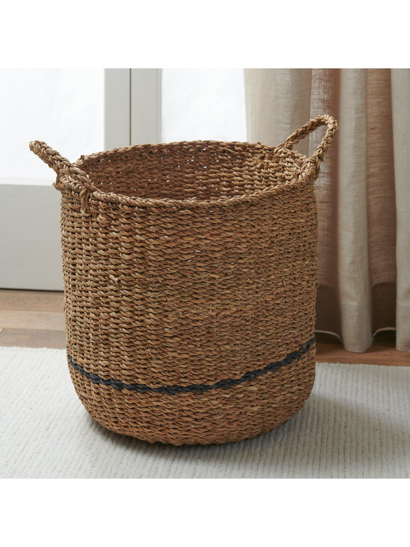 Neptune Redford large round woven seagrass basket, imported from the UK