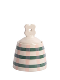 Caroline Gardner floral lid jar pink/teal - British product