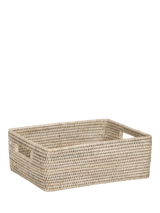 John Lewis Neptune Ashcroft Medium Rattan Box Tray, Natural- Buy online at McGrocer