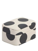 John Lewis Caroline Gardner Spot Mini Jewellery Box Black/White- Buy online at McGrocer