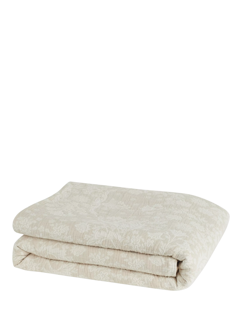 Neptune Etta reversible cotton bedspread natural cream - British product