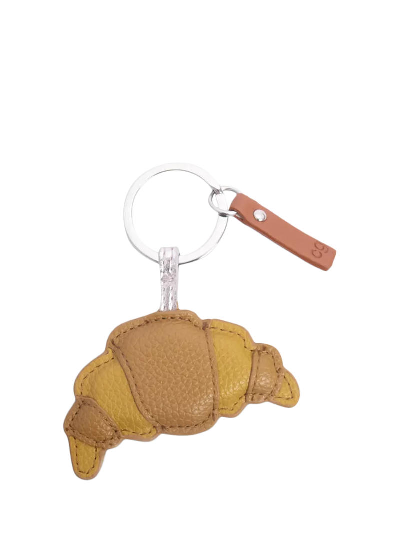 Caroline Gardner croissant keyring brown (British brand)